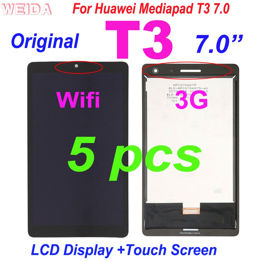 5 PCS 7 ȭ Mediapad T3 7.0 3g Ǵ wifi BG2-W09 LCD ÷ ġ ũ Ÿ  BG2-U01 BG2-U03